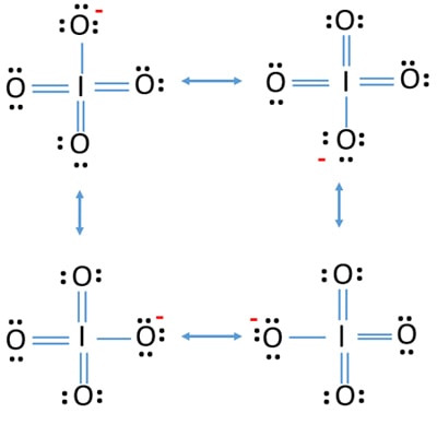 IO4- resonance structures